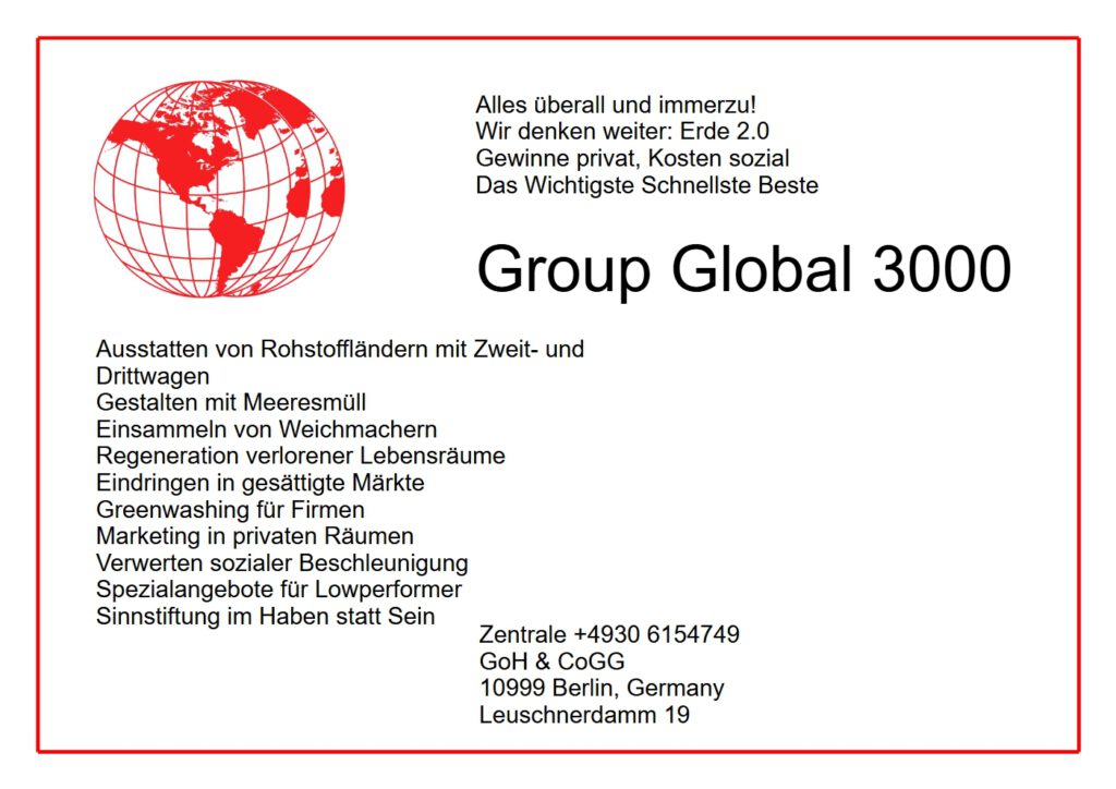 Group Global 3000 Business, Tom Albrecht, Berlin, 2012